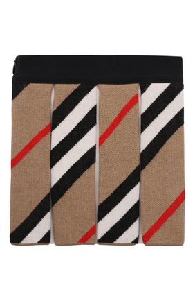 Детская юбка из шерсти и вискозы BURBERRY бежевого цвета по цене 22300 руб., арт. 8040948 | Фото 2 Детская юбка из шерсти и вискозы BURBERRY бежевого цвета, арт. 8040948 | Фото 2