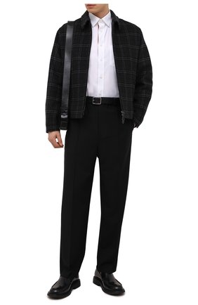 Мужская куртка из шерсти и кашемира BURBERRY темно-серого цвета, арт. 8041385 | Фото 2 (Материал внешний: Шерсть; Длина (верхняя одежда): Короткие; Кросс-КТ: Куртка; Рукава: Длинные; Материал подклада: Купро; Мужское Кросс-КТ: шерсть и кашемир; Стили: Кэжуэл)