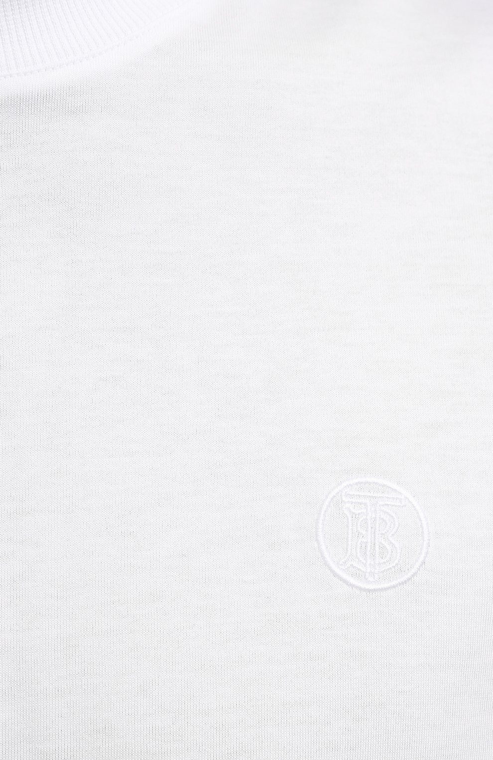 Мужская хлопковая футболка BURBERRY белого цвета, арт. 8041699 | Фото 5 (Принт: Без принта; Рукава: Короткие; Длина (для топов): Стандартные; Материал внешний: Хлопок; Стили: Кэжуэл)