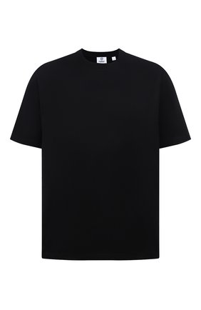 Мужская хлопковая футболка BURBERRY черного цвета, арт. 8041698 | Фото 1 (Длина (для топов): Стандартные; Материал внешний: Хлопок; Принт: Без принта; Стили: Кэжуэл; Рукава: Короткие)