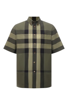 Мужская хлопковая рубашка BURBERRY зеленого цвета по цене 44600 руб., арт. 8041541 | Фото 1 Мужская хлопковая рубашка BURBERRY зеленого цвета, арт. 8041541 | Фото 1
