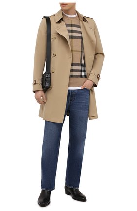 Мужской кашемировый свитер BURBERRY бежевого цвета по цене 69100 руб., арт. 8041286 | Фото 2 Мужской кашемировый свитер BURBERRY бежевого цвета, арт. 8041286 | Фото 2