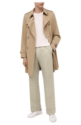 Мужские шерстяные брюки GUCCI бежевого цвета по цене 119000 руб., арт. 653360/ZAFVF | Фото 2 Мужские шерстяные брюки GUCCI бежевого цвета, арт. 653360/ZAFVF | Фото 2 (Длина (брюки, джинсы): Стандартные; Материал внешний: Шерсть; Случай: Повседневный; Стили: Кэжуэл)