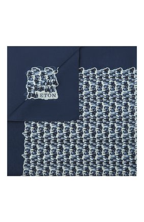 Мужской платок из хлопка и шелка ETON синего цвета, арт. A000 32969 | Фото 1 (Материал: Хлопок, Текстиль)