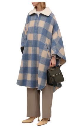 Женская пончо ISABEL MARANT ETOILE голубого цвета по цене 54550 руб., арт. KP0035-21A009E/GABIN | Фото 2 Женская пончо ISABEL MARANT ETOILE голубого цвета, арт. KP0035-21A009E/GABIN | Фото 2 (Материал внешний: Синтетический материал; Стили: Кэжуэл; Длина (верхняя одежда): Длинные)