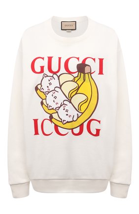 Женский хлопковый свитшот GUCCI кремвого цвета по цене 78800 руб., арт. 617964/XJDGM | Фото 1 Женский хлопковый свитшот GUCCI кремвого цвета, арт. 617964/XJDGM | Фото 1 (Длина (для топов): Стандартные; Материал внешний: Хлопок; Рукава: Длинные; Женское Кросс-КТ: Свитшот-одежда; Стили: Спорт-шик)