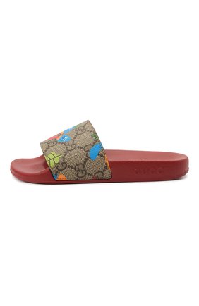 Детские шлепанцы GUCCI бордового цвета по цене 19950 руб., арт. 501069/22T00 | Фото 2 Детские шлепанцы GUCCI бордового цвета, арт. 501069/22T00 | Фото 2