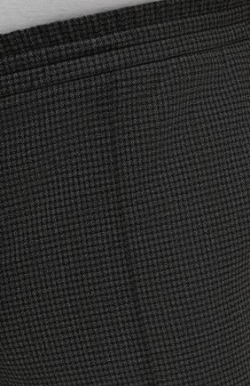 Мужские шерстяные брюки BRIONI темно-серого цвета, арт. RPM20L/09A6M/NEW SIDNEY | Фото 5 (Big sizes: Big Sizes; Материал внешний: Шерсть; Длина (брюки, джинсы): Стандартные; Случай: Повседневный; Стили: Кэжуэл)