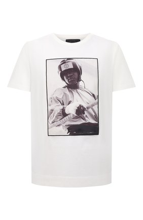 Мужская хлопковая футболка LIMITATO белого цвета, арт. EVER LAST/T-SHIRT | Фото 1 (Длина (для топов): Стандартные; Материал внешний: Хлопок; Рукава: Короткие; Принт: С принтом)