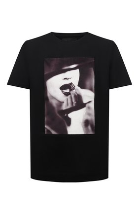 Мужская хлопковая футболка LIMITATO черного цвета, арт. STUDY/T-SHIRT | Фото 1 (Материал внешний: Хлопок; Длина (для топов): Стандартные; Рукава: Короткие; Принт: С принтом)