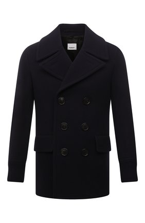 Мужской шерстяной бушлат BURBERRY синего цвета по цене 115000 руб., арт. 8013336 | Фото 1 Мужской шерстяной бушлат BURBERRY синего цвета, арт. 8013336 | Фото 1