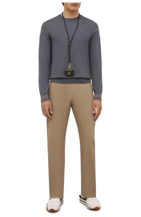 Мужской шерстяной джемпер BURBERRY серого цвета по цене 58400 руб., арт. 8033203 | Фото 2 Мужской шерстяной джемпер BURBERRY серого цвета, арт. 8033203 | Фото 2