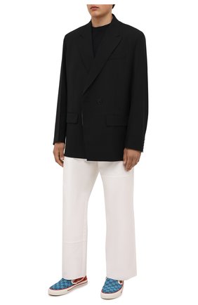 Мужские текстильные слипоны tennis 1977 gg multicolor GUCCI голубого цвета по цене 47300 руб., арт. 663656/9SFX0 | Фото 2 Мужские текстильные слипоны tennis 1977 gg multicolor GUCCI голубого цвета, арт. 663656/9SFX0 | Фото 2 (Материал внутренний: Текстиль; Стили: Кэжуэл; Материал внешний: Текстиль)