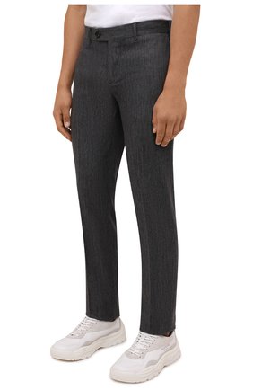 Мужские шерстяные брюки BRUNELLO CUCINELLI серого цвета, арт. ML476B1770 | Фото 3 (Материал внешний: Шерсть; Длина (брюки, джинсы): Стандартные; Случай: Повседневный; Стили: Кэжуэл)