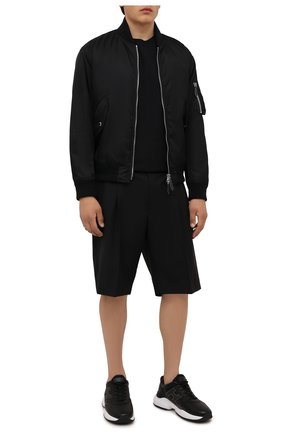 Мужские кожаные кроссовки HOGAN черного цвета по цене 38250 руб., арт. HXM5450DP01QEQ | Фото 2 Мужские кожаные кроссовки HOGAN черного цвета, арт. HXM5450DP01QEQ | Фото 2