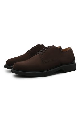Мужские замшевые дерби TOD’S темно-коричневого цвета по цене 42200 руб., арт. XXM06H00C20RE0 | Фото 1 Мужские замшевые дерби TOD’S темно-коричневого цвета, арт. XXM06H00C20RE0 | Фото 1