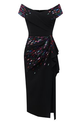 Женское платье из вискозы с пайетками ZUHAIR MURAD черного цвета по цене 421500 руб., арт. DRS21014/CRCA007 | Фото 1 Женское платье из вискозы с пайетками ZUHAIR MURAD черного цвета, арт. DRS21014/CRCA007 | Фото 1