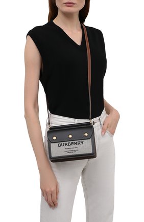 Женская сумка title small BURBERRY черного цвета по цене 91800 руб., арт. 8042852 | Фото 2 Женская сумка title small BURBERRY черного цвета, арт. 8042852 | Фото 2