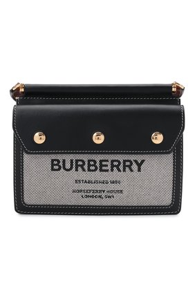 Женская сумка title small BURBERRY черного цвета, арт. 8042852 | Фото 1 (Материал: Натуральная кожа; Сумки-технические: Сумки через плечо; Ремень/цепочка: На ремешке; Размер: small)