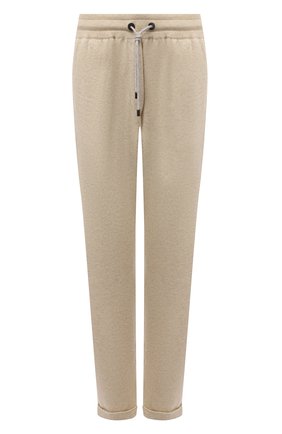 Женские брюки из шерсти и кашемира BRUNELLO CUCINELLI светло-бежевого цвета по цене 175000 руб., арт. M16127899 | Фото 1