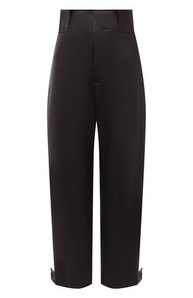 Женские кожаные брюки BOTTEGA VENETA темно-коричневого цвета по цене 399500 руб., арт. 663253/V17B0 | Фото 1