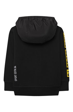 Детский хлопковая толстовка DSQUARED2 черного цвета по цене 17250 руб., арт. DQ0291-D00J7 | Фото 2 Детский хлопковая толстовка DSQUARED2 черного цвета, арт. DQ0291-D00J7 | Фото 2