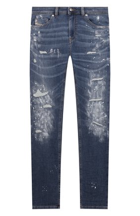 Детские джинсы DIESEL синего цвета по цене 15650 руб., арт. 00J3RS-KXB9V | Фото 1 Детские джинсы DIESEL синего цвета, арт. 00J3RS-KXB9V | Фото 1