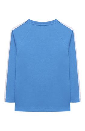 Детская хлопковый лонгслив DSQUARED2 голубого цвета по цене 10350 руб., арт. DQ0304-D00XM | Фото 2 Детская хлопковый лонгслив DSQUARED2 голубого цвета, арт. DQ0304-D00XM | Фото 2