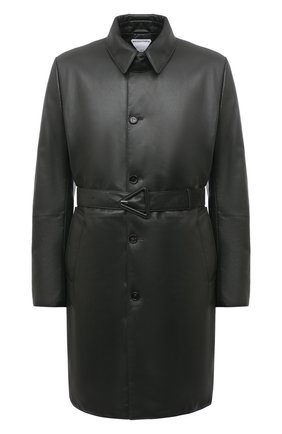 Мужской кожаное пальто BOTTEGA VENETA темно-зеленого цвета по цене 680500 руб., арт. 668634/V16H0 | Фото 1 Мужской кожаное пальто BOTTEGA VENETA темно-зеленого цвета, арт. 668634/V16H0 | Фото 1 (Длина (верхняя одежда): До колена; Рукава: Длинные; Материал подклада: Хлопок; Мужское Кросс-КТ: пальто-верхняя одежда; Стили: Кэжуэл; Материал внешний: Натуральная кожа)