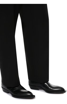 Мужские кожаные казаки chisel BOTTEGA VENETA черного цвета, арт. 667085/V10T0 | Фото 3 (Материал внешний: Кожа; Материал внутренний: Натуральная кожа; Материал утеплителя: Без утеплителя; Мужское Кросс-КТ: Казаки-обувь, Сапоги-обувь, Челси-обувь; Подошва: Плоская)
