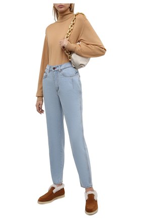 Женские замшевые ботинки LORO PIANA коричневого цвета по цене 84100 руб., арт. FAL7979 | Фото 2 Женские замшевые ботинки LORO PIANA коричневого цвета, арт. FAL7979 | Фото 2 (Каблук высота: Низкий; Женское Кросс-КТ: Зимние ботинки, Дезерты-ботинки; Материал утеплителя: Натуральный мех; Подошва: Плоская; Материал внешний: Замша)