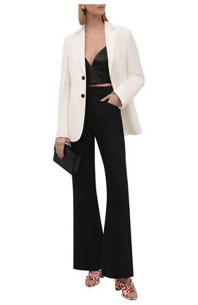 Женские текстильные мюли bianca SAINT LAURENT разноцветного цвета по цене 51950 руб., арт. 641896/2W000 | Фото 2 Женские текстильные мюли bianca SAINT LAURENT разноцветного цвета, арт. 641896/2W000 | Фото 2 (Материал внутренний: Натуральная кожа; Материал внешний: Текстиль; Подошва: Платформа; Каблук тип: Устойчивый; Каблук высота: Высокий)
