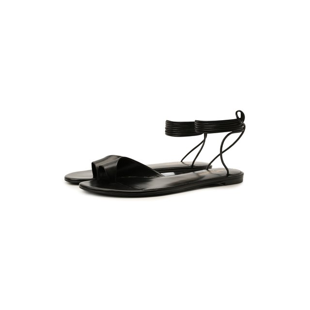 Кожаные сандалии Gia Saint Laurent черного цвета