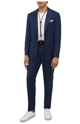 Мужской шерстяной костюм KITON темно-синего цвета по цене 580500 руб., арт. UA81K0189A | Фото 1 Мужской шерстяной костюм KITON темно-синего цвета, арт. UA81K0189A | Фото 1 (Материал подклада: Купро; Материал внешний: Шерсть; Рукава: Длинные; Костюмы М: Однобортный; Стили: Кэжуэл)