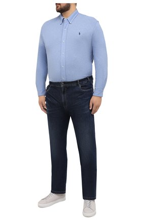 Мужская хлопковая рубашка POLO RALPH LAUREN голубого цвета по цене 11250 руб., арт. 711654408/C7975/PRL BS | Фото 2 Мужская хлопковая рубашка POLO RALPH LAUREN голубого цвета, арт. 711654408/C7975/PRL BS | Фото 2