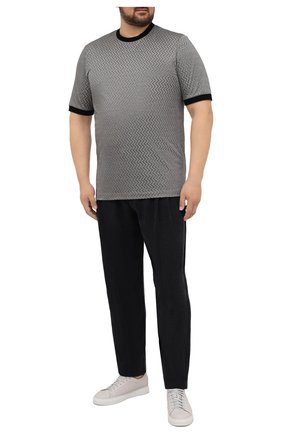 Мужская футболка из хлопка и шелка GIORGIO ARMANI серого цвета по цене 53400 руб., арт. 6KSM59/SJVGZ | Фото 2 Мужская футболка из хлопка и шелка GIORGIO ARMANI серого цвета, арт. 6KSM59/SJVGZ | Фото 2
