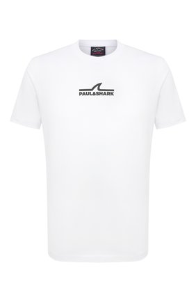 Мужская хлопковая футболка PAUL&SHARK белого цвета по цене 14850 руб., арт. 11311637/C00 | Фото 1 Мужская хлопковая футболка PAUL&SHARK белого цвета, арт. 11311637/C00 | Фото 1 (Материал внешний: Хлопок; Длина (для топов): Стандартные; Рукава: Короткие; Стили: Кэжуэл; Принт: С принтом)