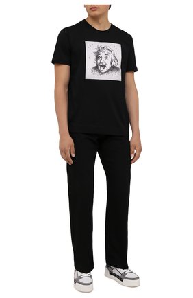 Мужская хлопковая футболка LIMITATO черного цвета по цене 14600 руб., арт. ALBERT/T-SHIRT | Фото 2 Мужская хлопковая футболка LIMITATO черного цвета, арт. ALBERT/T-SHIRT | Фото 2