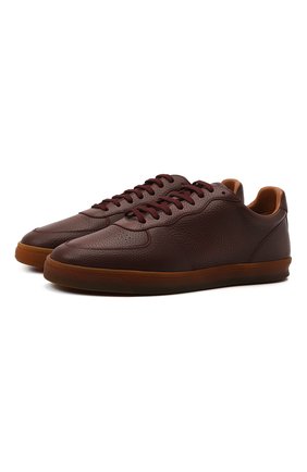 Мужские кожаные кеды BRUNELLO CUCINELLI бордового цвета по цене 79950 руб., арт. MZULNMN272 | Фото 1 Мужские кожаные кеды BRUNELLO CUCINELLI бордового цвета, арт. MZULNMN272 | Фото 1 (Подошва: Плоская; Материал утеплителя: Натуральный мех)