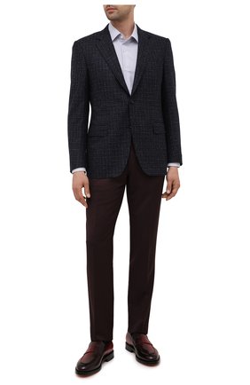 Мужские кожаные лоферы SANTONI бордового цвета по цене 69950 руб., арт. MCCG17745MD3HFULQ67 | Фото 2 Мужские кожаные лоферы SANTONI бордового цвета, арт. MCCG17745MD3HFULQ67 | Фото 2