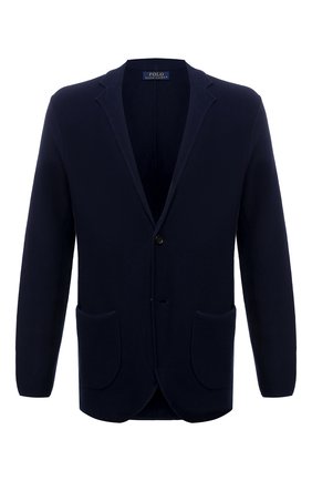 Мужской пиджак из хлопка и шелка POLO RALPH LAUREN темно-синего цвета по цене 36750 руб., арт. 710843151 | Фото 1 Мужской пиджак из хлопка и шелка POLO RALPH LAUREN темно-синего цвета, арт. 710843151 | Фото 1