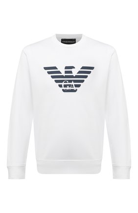 Мужской свитшот EMPORIO ARMANI белого цвета по цене 14650 руб., арт. 8N1MR6/1JRIZ | Фото 1 Мужской свитшот EMPORIO ARMANI белого цвета, арт. 8N1MR6/1JRIZ | Фото 1