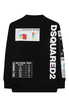 Детский хлопковый свитшот DSQUARED2 черного цвета по цене 18950 руб., арт. DQ0315-D006K | Фото 2 Детский хлопковый свитшот DSQUARED2 черного цвета, арт. DQ0315-D006K | Фото 2 (Рукава: Длинные; Материал внешний: Хлопок; Мальчики Кросс-КТ: Толстовка-одежда; Ростовка одежда: 10 - 11 лет | 140 - 146см, 12 лет | 152 см, 13 - 15 лет | 158 см, 16 лет | 164 см, 4 года | 104 см, 8 лет | 128 см)