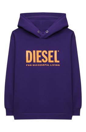 Детский хлопковое худи DIESEL фиолетового цвета по цене 5995 руб., арт. J00094-0IAJH | Фото 1 Детский хлопковое худи DIESEL фиолетового цвета, арт. J00094-0IAJH | Фото 1