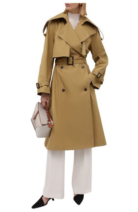 Женский хлопковый тренч LOEWE бежевого цвета по цене 246500 руб., арт. S359338XBE | Фото 2 Женский хлопковый тренч LOEWE бежевого цвета, арт. S359338XBE | Фото 2 (Материал внешний: Хлопок; Рукава: Длинные; Стили: Кэжуэл; Длина (верхняя одежда): Длинные)