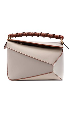 Женская сумка puzzle edge small LOEWE кремвого цвета по цене 217500 руб., арт. A510P60X02 | Фото 1 Женская сумка puzzle edge small LOEWE кремвого цвета, арт. A510P60X02 | Фото 1 (Сумки-технические: Сумки через плечо, Сумки top-handle; Ремень/цепочка: На ремешке; Материал: Натуральная кожа; Размер: small)