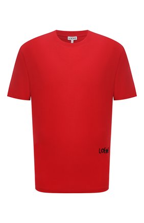 Мужская хлопковая футболка LOEWE красного цвета по цене 23450 руб., арт. H526Y22J34 | Фото 1 Мужская хлопковая футболка LOEWE красного цвета, арт. H526Y22J34 | Фото 1