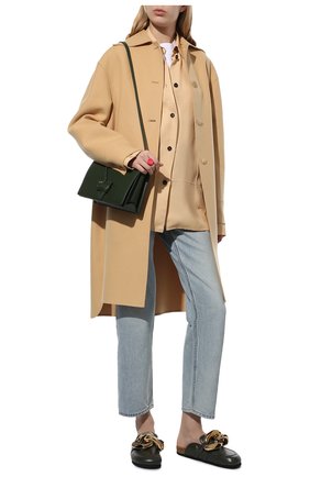 Женские кожаные сабо chain JW ANDERSON хаки цвета по цене 47350 руб., арт. AN35004A/14000 | Фото 2 Женские кожаные сабо chain JW ANDERSON хаки цвета, арт. AN35004A/14000 | Фото 2