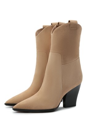 Женские замшевые ботильоны SANTONI светло-коричневого цвета по цене 66300 руб., арт. WT0P59670HI3TLCPC20 | Фото 1 Женские замшевые ботильоны SANTONI светло-коричневого цвета, арт. WT0P59670HI3TLCPC20 | Фото 1 (Материал внутренний: Натуральная кожа; Подошва: Плоская; Каблук тип: Устойчивый; Каблук высота: Высокий; Материал внешний: Кожа, Замша; Материал утеплителя: Без утеплителя)