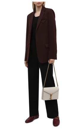 Женские кожаные лоферы TOD’S бордового цвета по цене 47850 руб., арт. XXW79A0ER40QIL | Фото 2 Женские кожаные лоферы TOD’S бордового цвета, арт. XXW79A0ER40QIL | Фото 2 (Материал внутренний: Натуральная кожа; Подошва: Плоская; Каблук высота: Низкий; Материал внешний: Кожа)